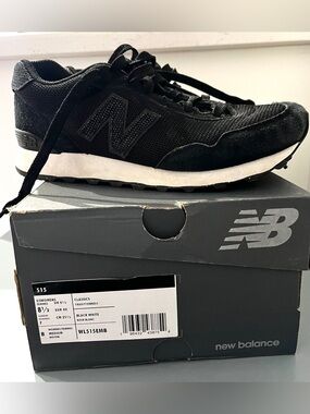 New Balance 515 Women's Lace-up Black Sneakers with Glitter/Sparkle Accents